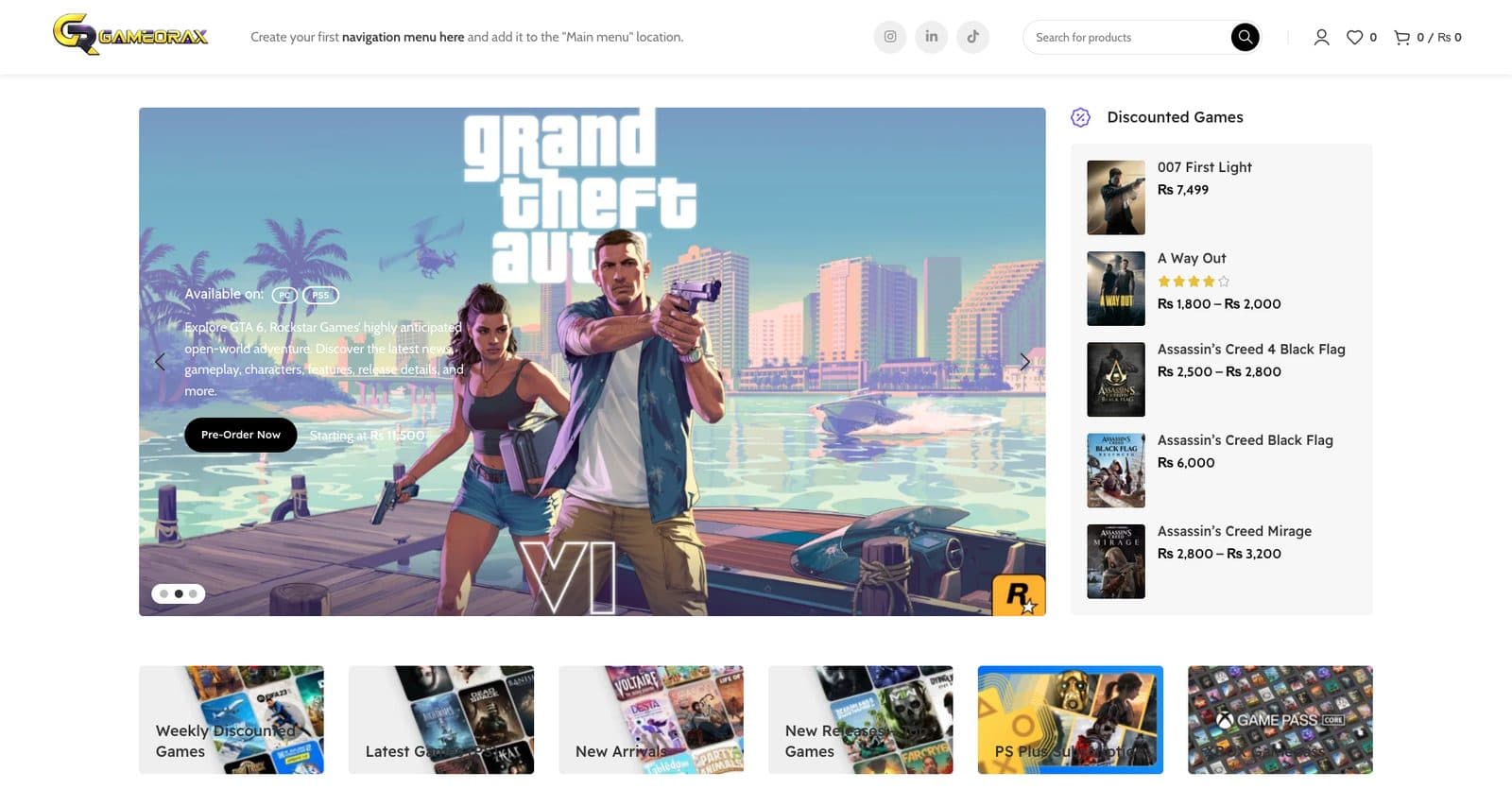 Website Design for Gameorax